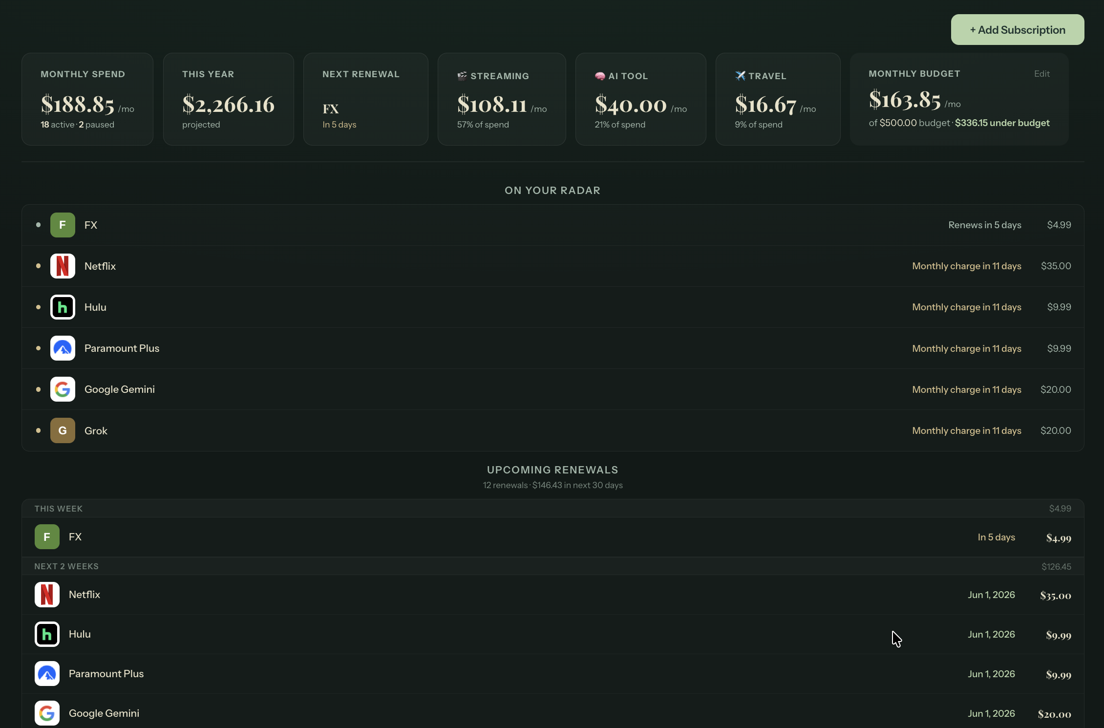 ScriptToggle subscription dashboard